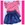 Baby Yiro Conjunto Falda Denim y Camiseta Rosa Fluor - Imagen 1