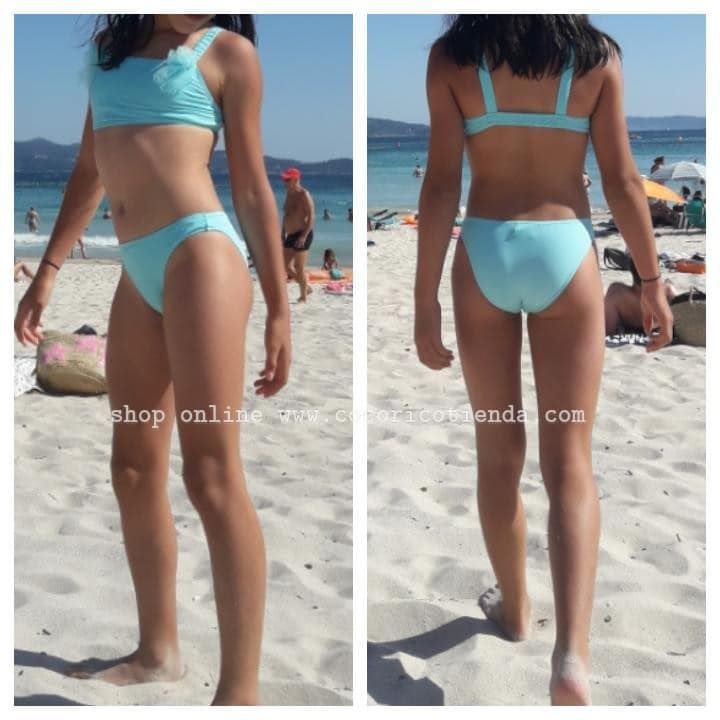 Eva Castro Bikini Tul Turquesa - Imagen 2