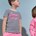 Eva Castro Camiseta rayas marino detalle rosa fluor unisex - Imagen 1